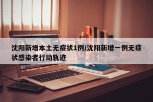 沈阳新增本土无症状1例/沈阳新增一例无症状感染者行动轨迹
